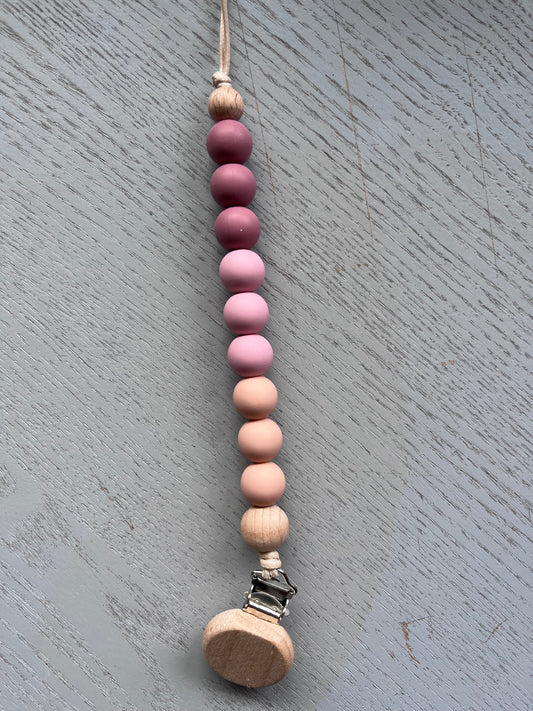 Peony Pacifier Clip